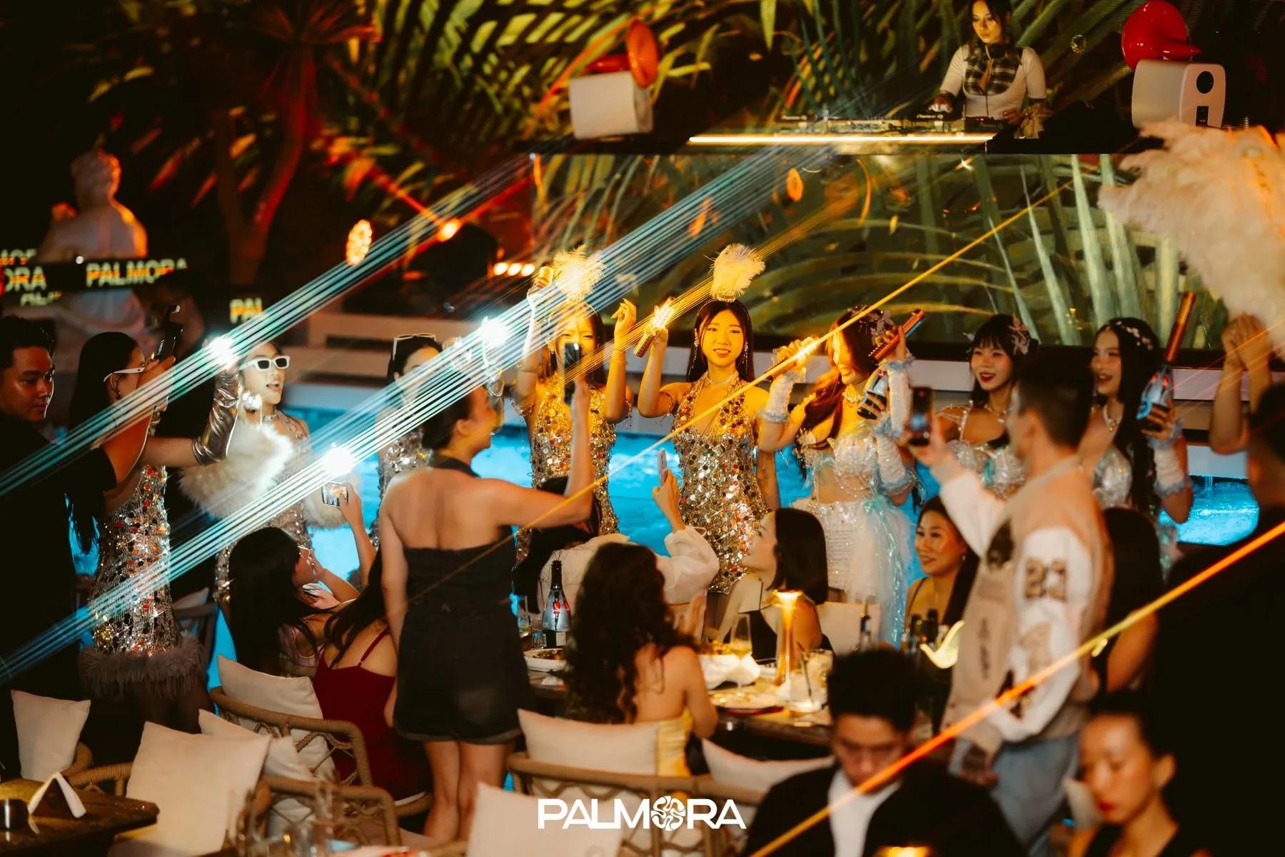 Bottle fire show at Palmora bar
